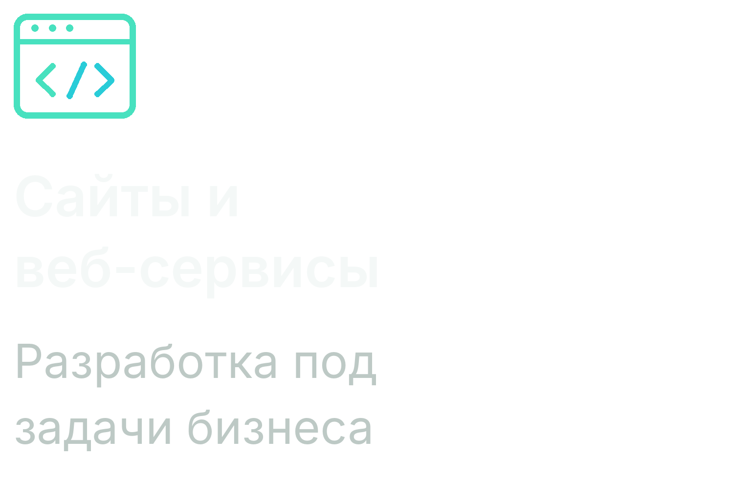 Сайты и веб-сервисы. Разработка под задачи бизнеса